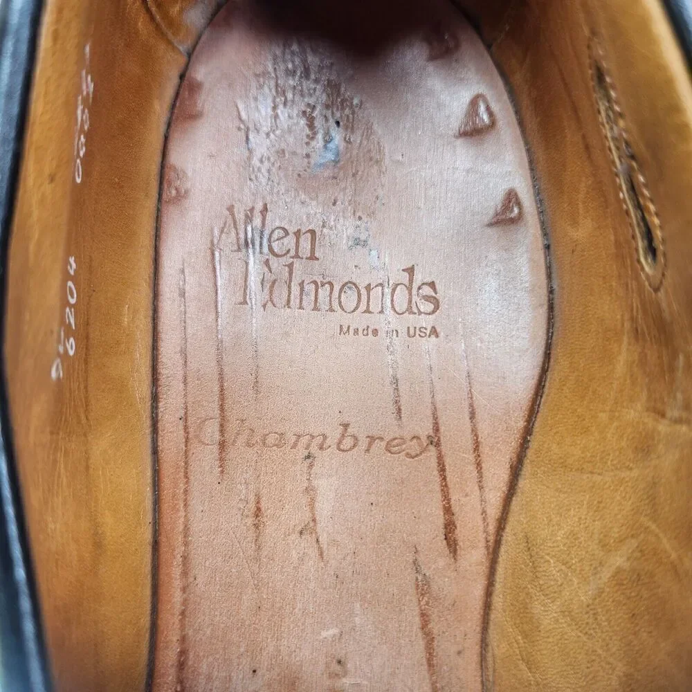 Allen Edmonds Chambrey 6204 Mens Size 9.5 D Black Leather Dress Tasseled Loafers